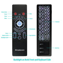 Simplecom RT250 Rechargeable 2.4GHz Wireless Remote, Air Mouse Keyboard with Touch Pad and Backlight