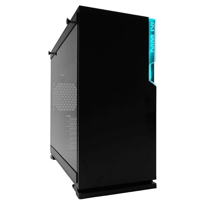 InWin 101C Black Mid Tower ATX Case w/Tempered Glass Side Panel,1x USB 3.1 Gen 2 Type-C, 2x USB 3.0, HD Audio - Internal Drive Bays: 2x 3.5", 2x 2.5", or 4x 2.5" - Max. VGA Card Length: 421mm - Expansion Slots: 7x PCI-E