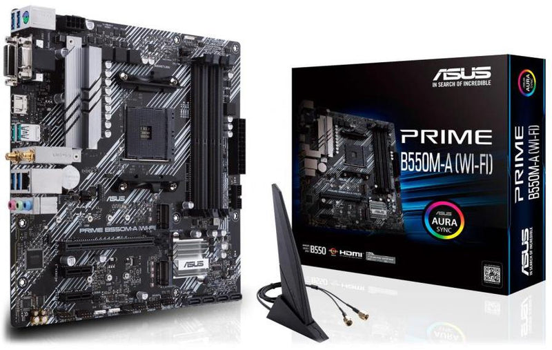 Asus PRIME B550M-A (WI-FI) mATX Motherboard Socket AM4 AMD B550 PRIME B550M-A (WI-FI)