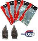 USB 2.0 Certified Cable AM-AM 5m Transparent Metal Sheath UL Approved
