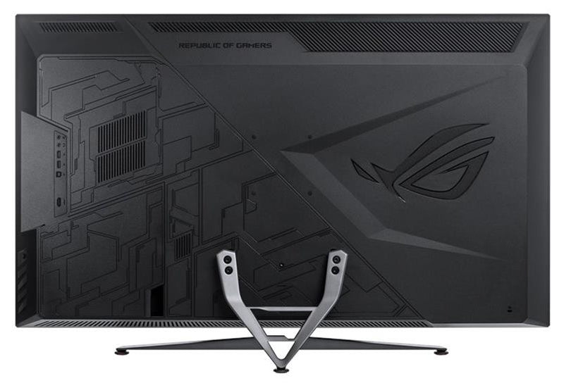 ASUS PG43UQ 43inch ROG Swift 4K UHD G-Sync VA Gaming Monitor, 3840x2160, HDR 1000, 1ms, 144Hz, 4000:1 Contrast, 1000nits, 16:9, 2x HDMI2.0, 2x DisplayPort1.4, 2x USB3.0, Speakers, VESA, Tilt, Flicker free, Low Blue Light, G-SYNC Compatible, 125% sRGB, PBP