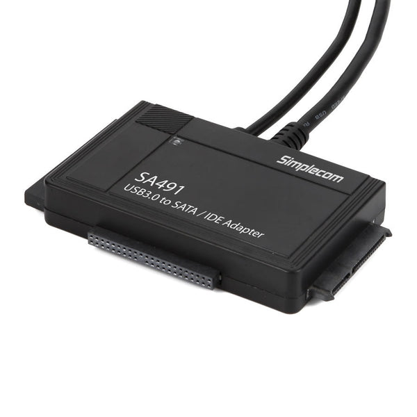 Simplecom SA491 3-IN-1 USB 3.0 TO 2.5", 3.5" & 5.25" SATA/IDE Adapter with Power Supply