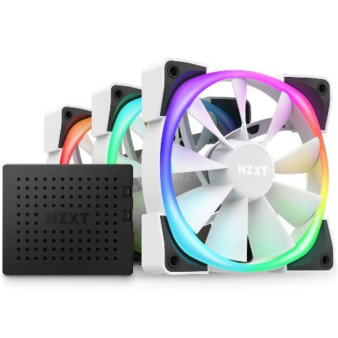NZXT Aer RGB 2 120mm RGB Triple Starter Pack Case Fan - White