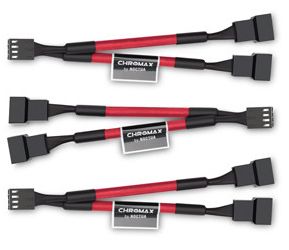 Noctua NA-SYC1 Chromax.Red 11cm 4Pin PWM Fan Power Splitter Cables (3 Pack)