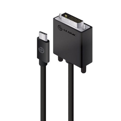 ALOGIC (ELUCDV-02RBLK) USB-C to DVI Cable 2m - Male to Male