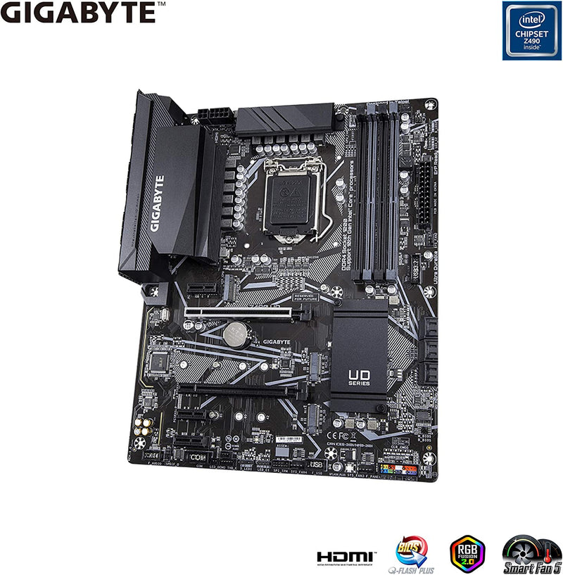 Gigabyte REFURBISHED  GIGABYTE Z490 UD MB, 1200, 4xDDR4, 6xSATA, 2xM.2, USB3.2 Gen2, ATX, 6MTH WTY
