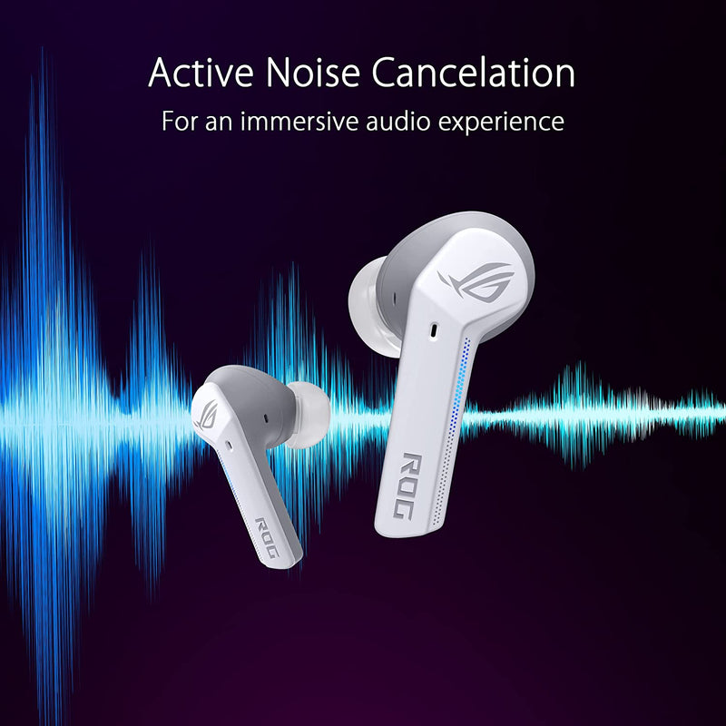 Asus ROG CETRA TRUE WIRELESS/WHITE Wireless Gaming Headphones With Low-latency Wireless connection. White