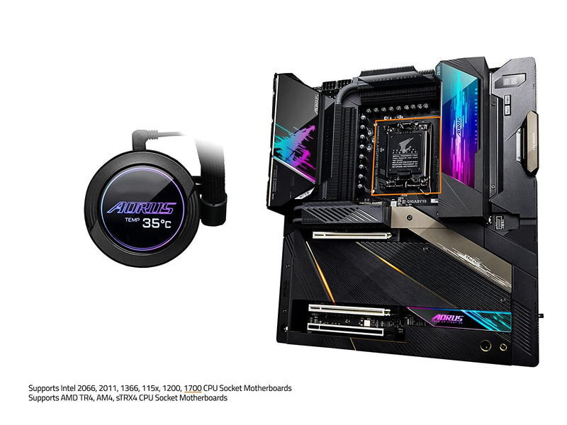 Gigabyte AORUS WATERFORCE X 240 Processor All-in-one liquid cooler 12 cm Black