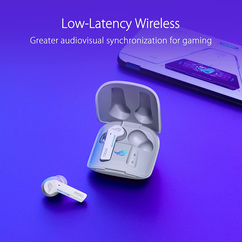 Asus ROG CETRA TRUE WIRELESS/WHITE Wireless Gaming Headphones With Low-latency Wireless connection. White