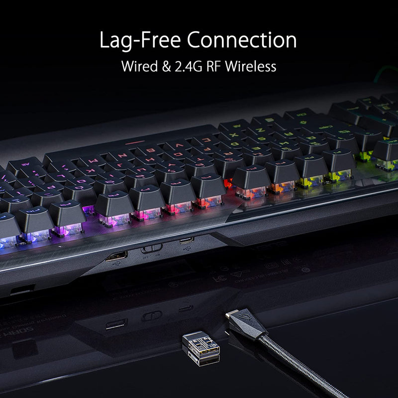 ASUS ROG CLAYMORE II/RD Wireless modular TKL 80%/100% gaming mechanical keyboard Optical RED
