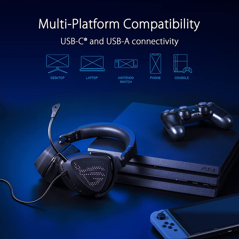 Asus ROG DELTA S ANIMATE Lightweight USB-C Gaming Headset With Customizable AniMe Matrix™ Display