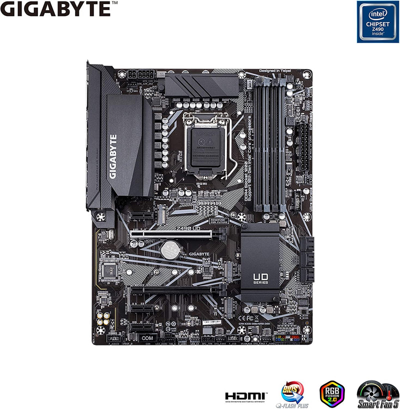 Gigabyte REFURBISHED  GIGABYTE Z490 UD MB, 1200, 4xDDR4, 6xSATA, 2xM.2, USB3.2 Gen2, ATX, 6MTH WTY