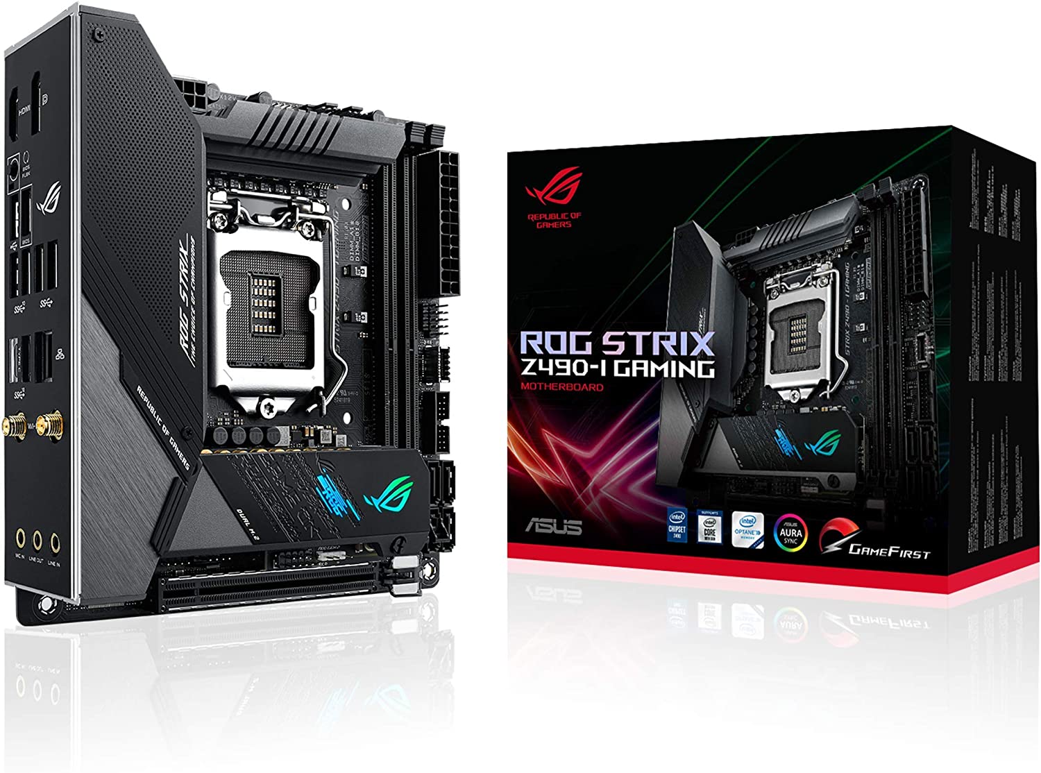 ASUS ROG Strix Z490-I mITX Gaming Motherboard Intel LGA 1200 ROG STRIX Z490-I GAMING