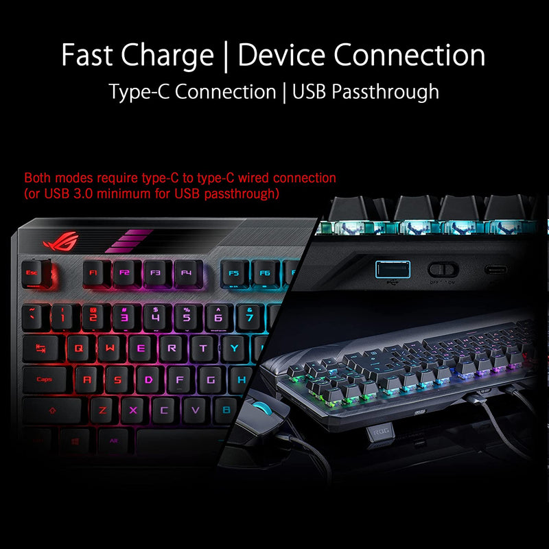 ASUS ROG CLAYMORE II/RD Wireless modular TKL 80%/100% gaming mechanical keyboard Optical RED