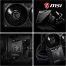 MSI MEG CORELIQUID S280 Liquid CPU Cooler '280mm Radiator, 2.4'' IPS Display with fan, 2x 140mm Silent PWM Fan, Center, Supports Intel and AMD Platforms, Latest LGA 1700 ready, Cooled by ASETEK'