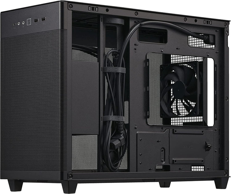 Asus PRIME AP201 TG Micro-ATX Case. Tempered Glass, Black