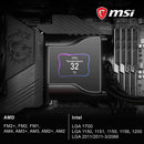 MSI MEG CORELIQUID S280 Liquid CPU Cooler '280mm Radiator, 2.4'' IPS Display with fan, 2x 140mm Silent PWM Fan, Center, Supports Intel and AMD Platforms, Latest LGA 1700 ready, Cooled by ASETEK'
