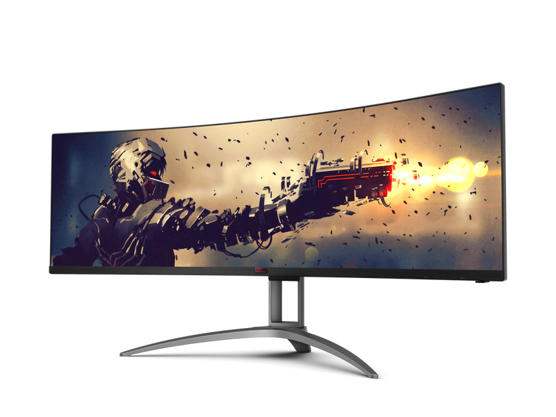 AOC AG493UCX2 49" Curved 1800R 5120X1440 DQHD, 32:9 Adaptive Sync HDR 400 1ms 165Hz Gaming Monitor