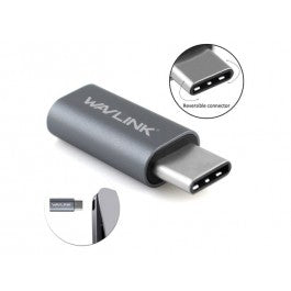 Wavlink USB Type-C Male to USB 2.0 Micro-B Female Adapter - 480Mbps (18x28x5mm)