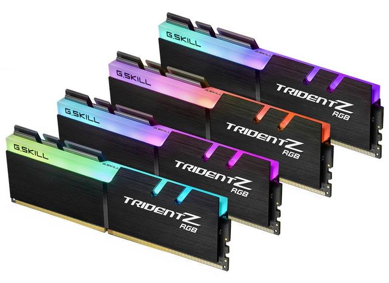 G.Skill Trident Z RGB 32GB (4x8GB) 3200MHz DDR4 RAM Desktop Gaming Memory F4-3200C16Q-32GTZR
