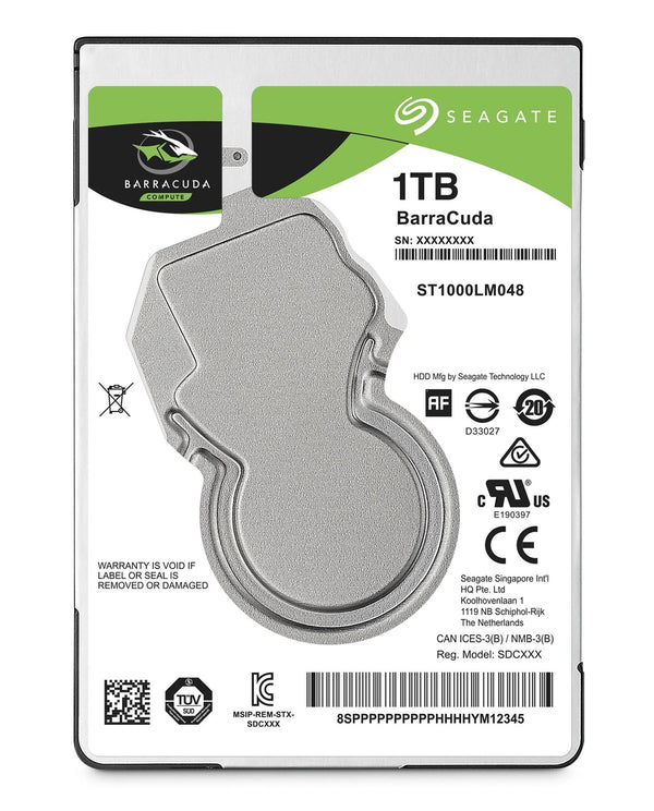 Seagate BarraCuda 1TB 2.5" SATA3 5400RPM Laptop Hard Drive Internal Hard Drive PN ST1000LM048