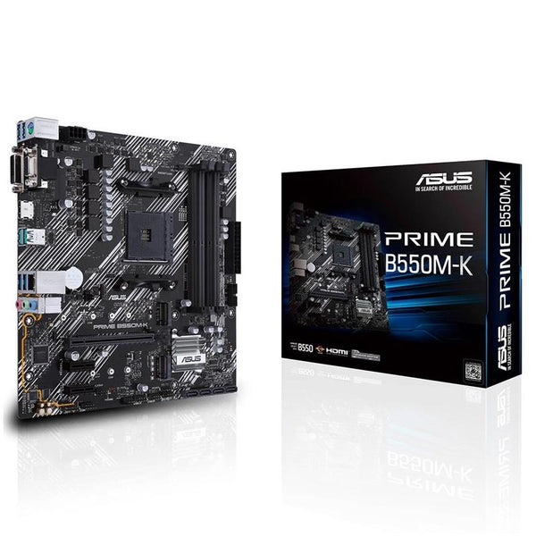 Asus PRIME B550M-K mATX Motherboard Socket AM4 AMD B550 PRIME B550M-K