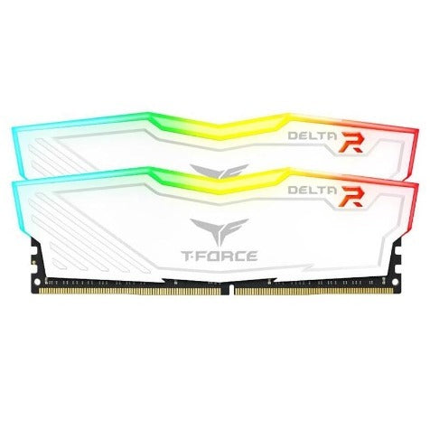Team T-Force Delta RGB 16GB (2x8GB) 3200MHz DDR4 CL16 Desktop RAM - White