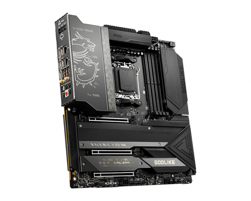 MSI MEG X670E GODLIKE KIT AMD AM5 ATX Motherboard, 4x DDR5~128GB,3x PCIe x16,4x M.2,8x SATA 6Gb/s,3x USB 3.2,2x USB 2.0