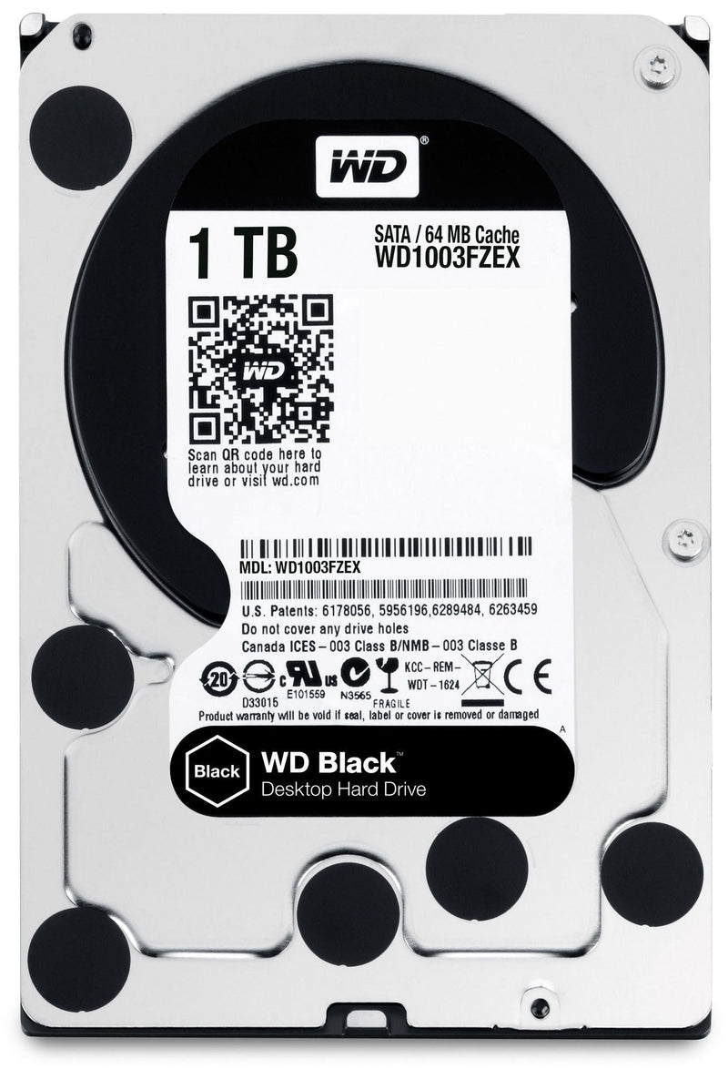Western Digital WD Black 1TB 3.5" SATA Internal Desktop Hard PN WD1003FZEX