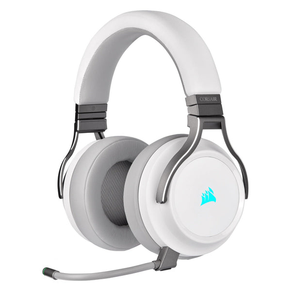 Corsair CA-9011186-AP Virtuoso RGB White Wireless High-Fidelity Gaming Headset, Wired via USB or 3.5mm