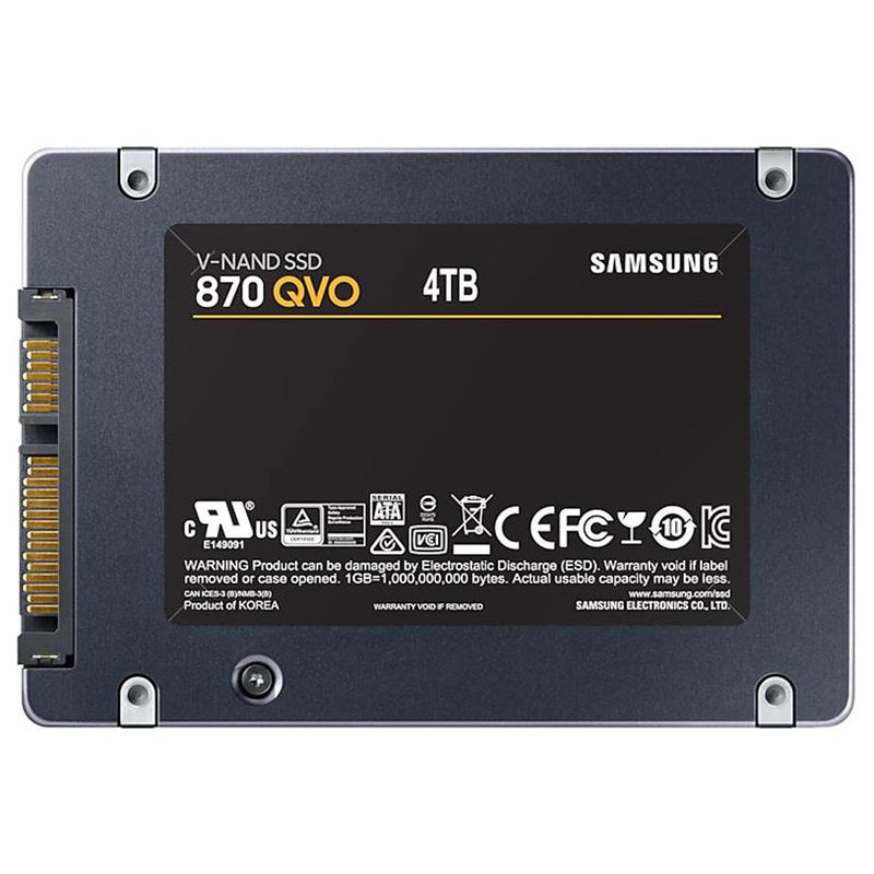 Samsung 870 QVO 4TB SSD 2.5" SATA III 6GB/s 4-Bit MLC V-NAND SSD Internal Solid State Drive PN MZ-77Q4T0BW