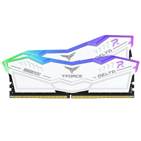 Team T-Force Delta RGB 32GB (2x16GB) 6400MHz CL40 DDR5 Desktop Ram - White