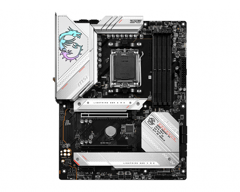 MSI MPG B650 EDGE WIFI AMD AM5 ATX Motherboard, 4x DDR5 ~128GB, 2x PCI-E x16, 1x PCI-E x1, 3x M.2, 6x SATA, 2x USB2.0, 7x USB 3.2, 1x USB-C