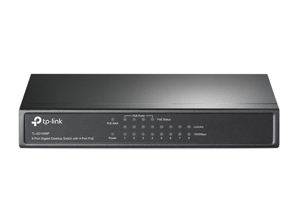 TP-LINK TL-SG1008P network switch Gigabit Ethernet (10-100-1000) Grey Power over Ethernet (PoE)