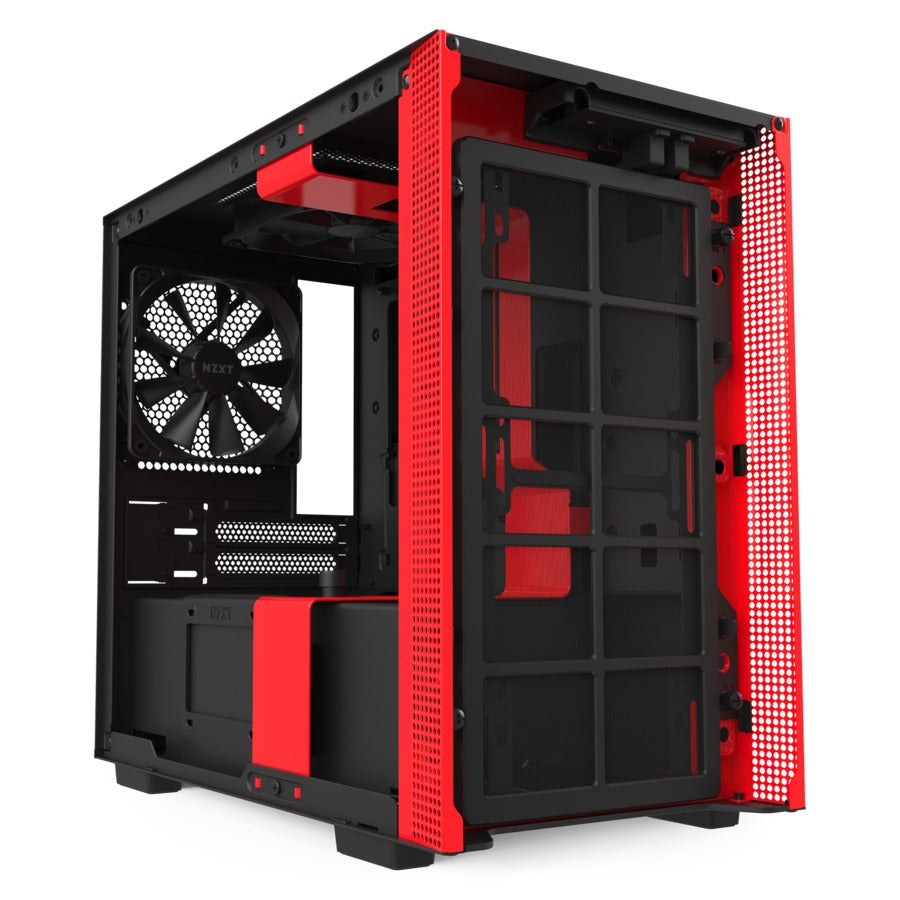 NZXT H210 Mini-Tower Black,Red Case