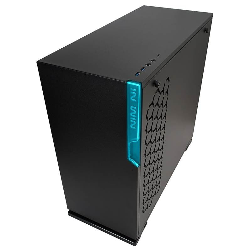 InWin 101C Black Mid Tower ATX Case w/Tempered Glass Side Panel,1x USB 3.1 Gen 2 Type-C, 2x USB 3.0, HD Audio - Internal Drive Bays: 2x 3.5", 2x 2.5", or 4x 2.5" - Max. VGA Card Length: 421mm - Expansion Slots: 7x PCI-E