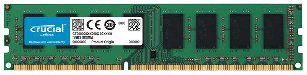 Crucial 8GB (1x8GB) DDR3L UDIMM 1600MHz CL11 Voltage 1.35V Singl CT102464BD160B,