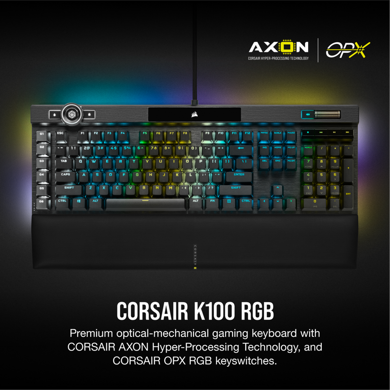 Corsair K100 RGB keyboard USB QWERTY English Gold