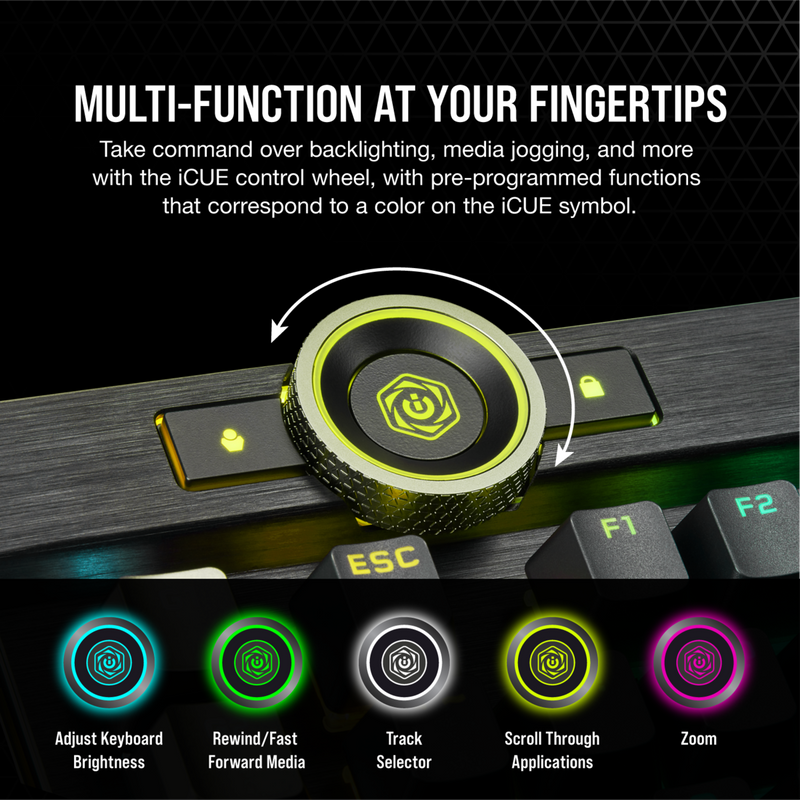 Corsair K100 RGB keyboard USB QWERTY English Gold