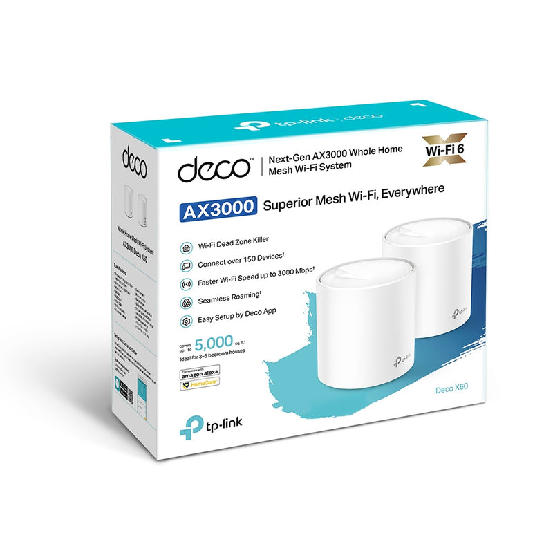 TP-Link Deco X60 2 Pack AX5400 Whole Home Mesh Wi-Fi 6 System