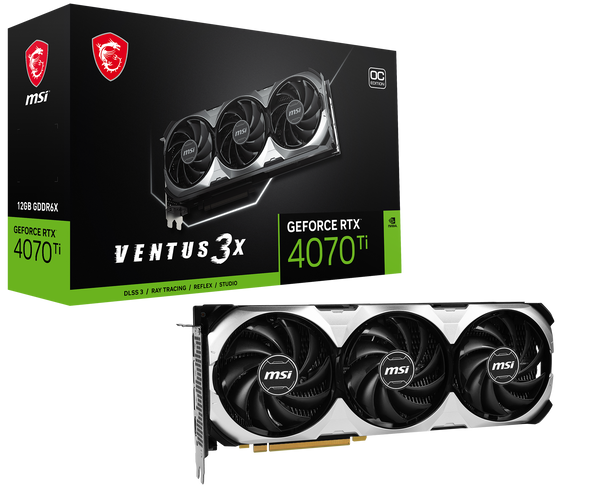 MSI GeForce RTX 4070 Ti VENTUS 3X 12G OC Graphics Card