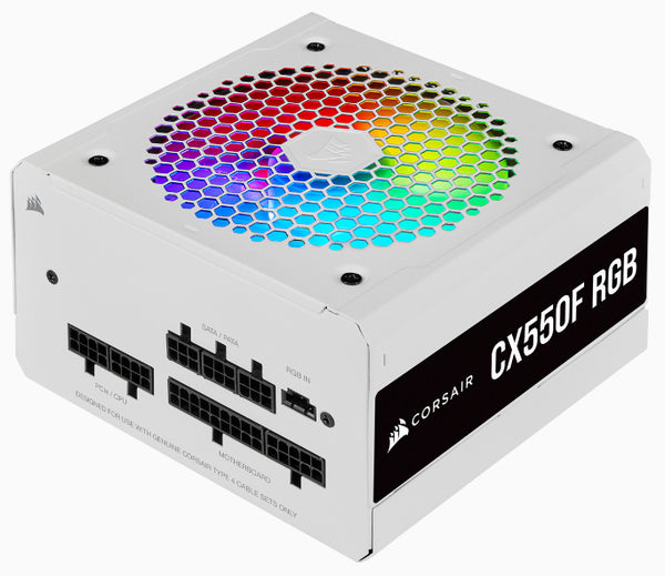 Corsair CX550F RGB power supply unit 550 W 24-pin ATX ATX White