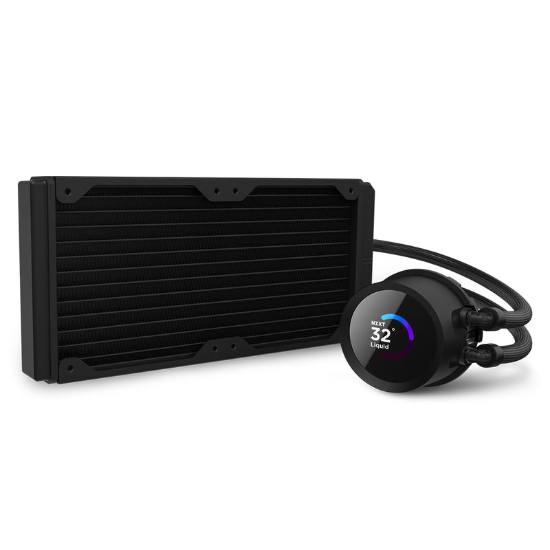 Kraken 240 RGB - 240mm AIO liquid cooler w/ 1.54in. Display, RGB Controller and RGB Fans (Black)