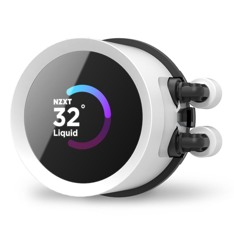NZXT Kraken 240 RGB - 240mm AIO liquid cooler w/ 1.54in. Display, RGB Controller and RGB Fans (White)