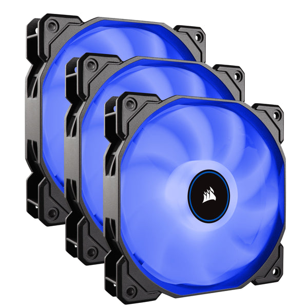 Corsair CO-9050084-WW computer cooling system Computer case Fan 12 cm Black, Blue 3 pc(s)