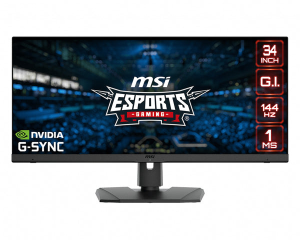 MSI Optix MPG341QR 86.4 cm (34") 3440 x 1440 pixels UltraWide Quad HD LCD Black