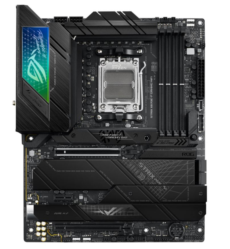 ASUS ROG STRIX X670E-F GAMING WIFI (AM5) ATX Motherboard 4x DDR5 128GB,1x PCIe 5.0 x16 slots, 4 x M.2 slots, 4x SATA ,Wi-Fi 6E,1x HDMI,1x DP