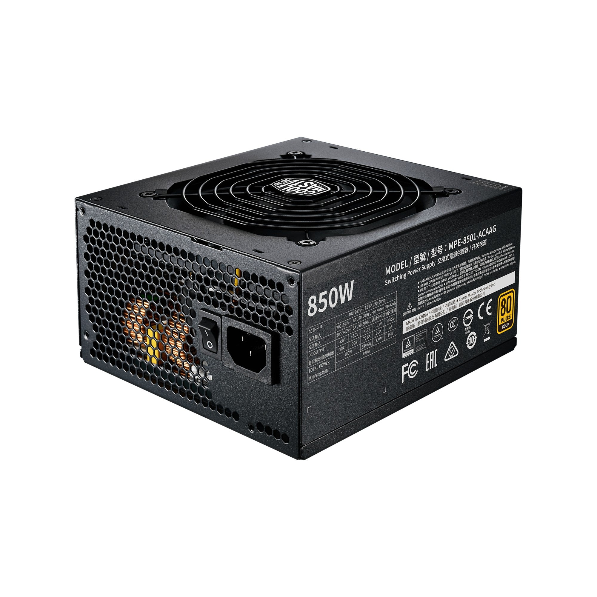 Cooler Master MWE Gold 850 - V2 Full Modular power supply unit 850 W 24-pin ATX ATX Black