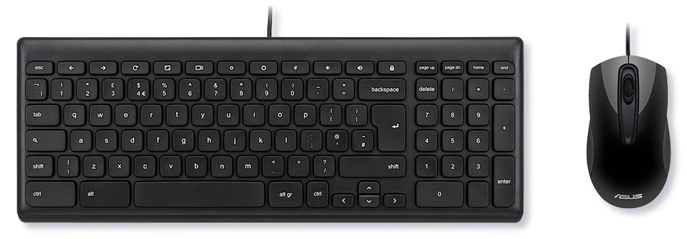 ASUS CHROME WD US KBMS keyboard Mouse included USB QWERTY US English Black