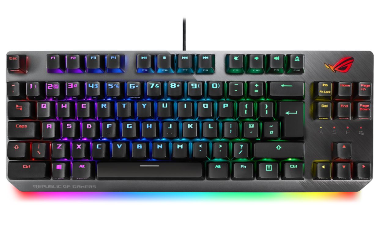 ASUS X801 ROG STRIX SCOPE TKL Deluxe Blue Switch Wired Mechanical RGB Gaming Keyboard